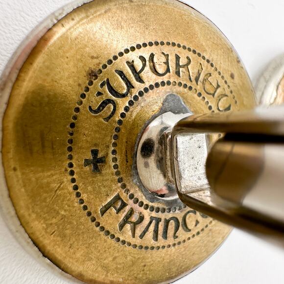 Cufflinks Crafted from Antique French Buttons Featuring a Regal Crown Design - Picture 4 of 13